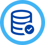 coins stacked with outline in blue
