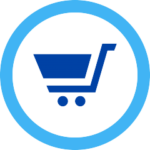 blue shopping cart