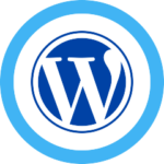 WordPress symbol in blue