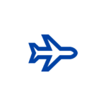blue outline of plane