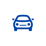 blue outline of car