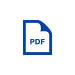 blue outline of paper with pdf written on it