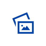 outline of picture in blue
