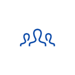 blue outline of group